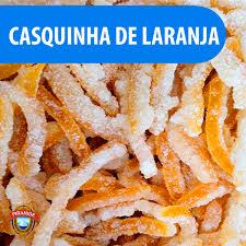 Laranja em tiras cristalizadas 100 grs