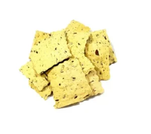 CHIPS DE BISCOITO DE LINHAÇA E ALHO 100grs